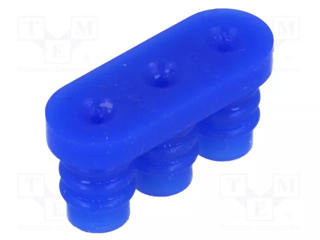 Gasket for wire; PIN: 3; 6.35mm; 1x3; Universal MATE-N-LOK TE Connectivity 794272-1