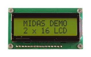 LCD DISPLAY, COB, 16 X 2, STN, 3.3V MC21605H6W-SPTLY3.3-V2
