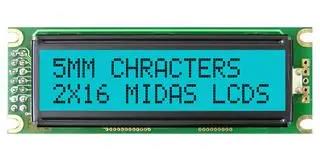 LCD DISPLAY, COB, 16 X 2, FSTN, 5V MD21605D6W-FPTLRGB