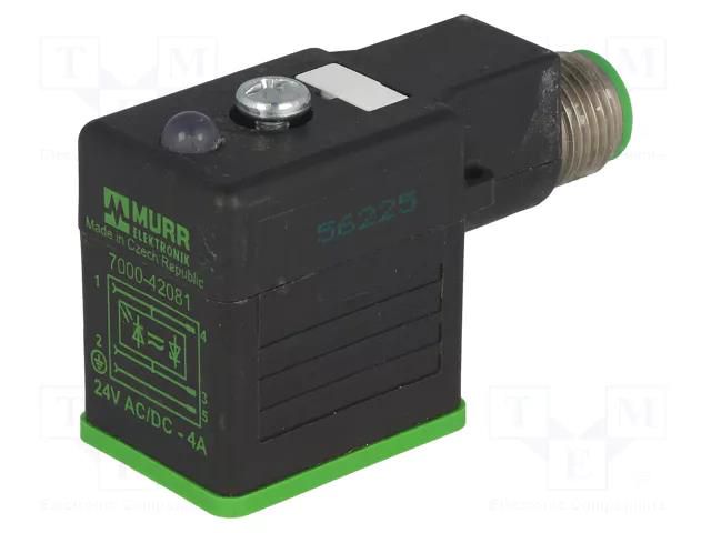 Connector: valve connector; adapter,plug; form B; 11mm; female MURRELEKTRONIK 7000-42081-0000000