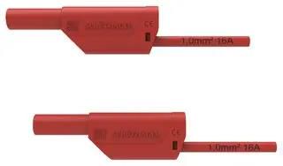4MM BANANA PLUG-SQ, SHROUDED, RED, 2M DI VSFK 8500 / 1 / 200 / RT
