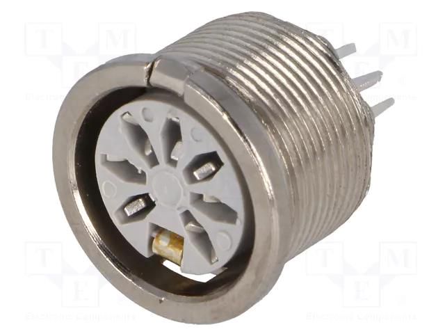 Connector: DIN; socket; female; PIN: 7; 270°; THT; 34V; 2A; 10mΩ DELTRON 690-0700