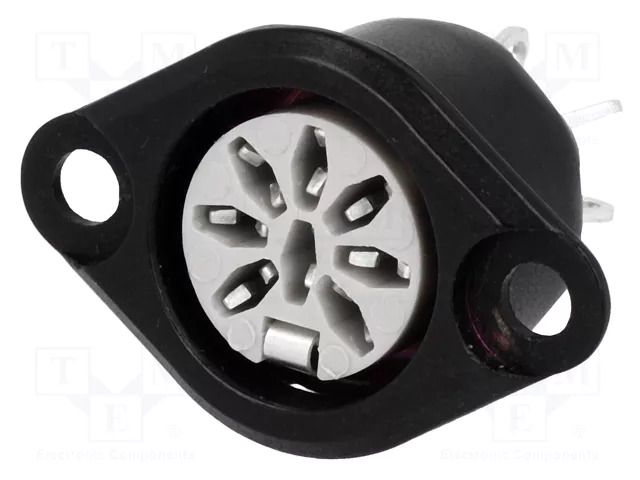 Connector: DIN; socket; female; PIN: 8; 270°; soldering; 34V; 2A; 10mΩ DELTRON 631-0800