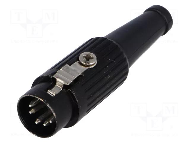 Connector: DIN; plug; male; PIN: 5; 180°; straight; for cable; 34V; 2A DELTRON 591-0500