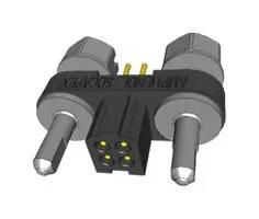 PIN HEADER, BTB, 4POS, 2ROW, TH MHDAS2M004YDE60