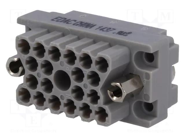 Connector: rectangular; 516; socket; hermaphrodite; PIN: 20; 2kV EDAC 516-020-000-402