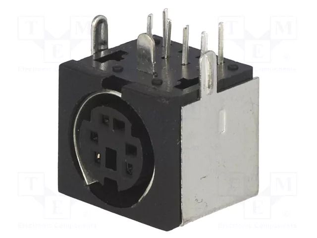 Connector: DIN mini; socket; female; PIN: 6; shielded; THT SCHURTER 4850.2610