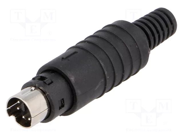Connector: DIN mini; plug; male; PIN: 6; soldering; for cable SCHURTER 4850.1610
