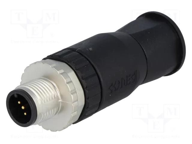 Connector: M12; plug; PIN: 5; male; straight; screw terminal; 1.5mm2 CONEC 43-00102