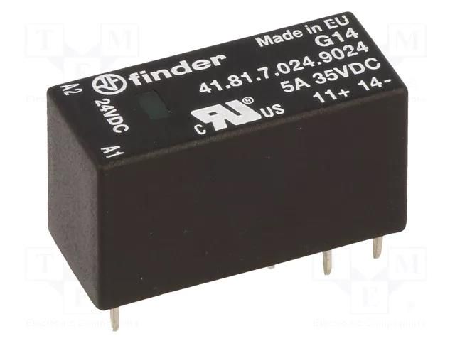 Relay: solid state; Ucntrl: 14÷32VDC; 5A; 1.5÷35VDC; 41.81 FINDER 41.81.7.024.9024