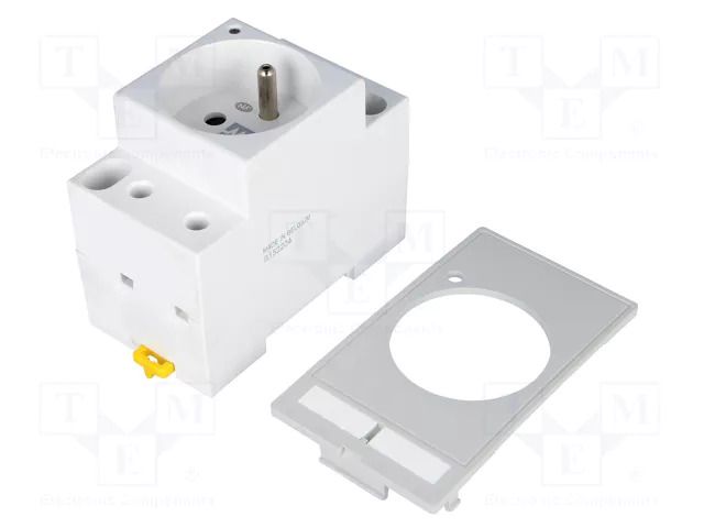 E-type socket; 250VAC; 16A; IP20; on panel; Input: 6mm fork; 62mm MURRELEKTRONIK 4000-68000-0050000