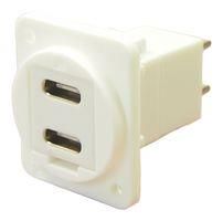 DUAL USB ADAPTER, TYPE C RCPT-PLUG CP30212XW