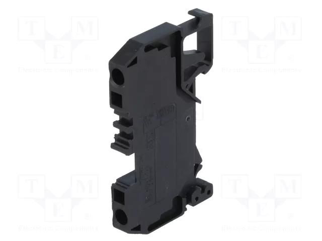 Splice terminal: rail; 280; 24A; 800V; spring clamp; black; ways: 1 WAGO 280-905