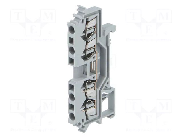 Splice terminal: rail; 24A; 800V; spring clamp; grey; 2.5mm2; TS35 WAGO 280-621