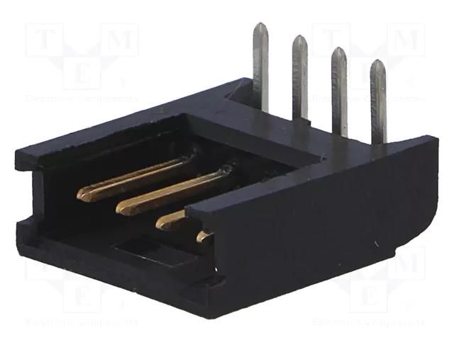 Connector: wire-board; socket; male; PIN: 4; AMPMODU MOD II; THT TE Connectivity 280378-2