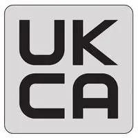 UKCA LABEL, 22MM X 22MM, CLEAR VINYL MP008142