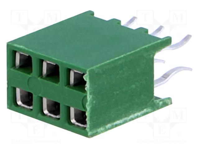 Connector: pin strips; socket; female; PIN: 6; HV-100; straight; THT TE Connectivity 215309-3