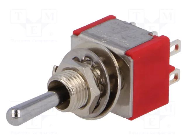 Switch: toggle; Pos: 3; DP3T; (ON)-OFF-(ON); 2A/250VAC; 5A/28VDC LIGHT COUNTRY CO., LTD. 1MD4T1B1M1QE