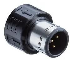 SENSOR CONN, M12, 4POS, PLUG, CABLE APPM-A04MAPAN-DS1