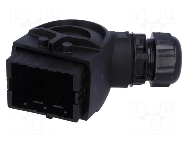 Enclosure for connectors: HDC; size 6B; for cable; IP65; angled HARTING 19411060522