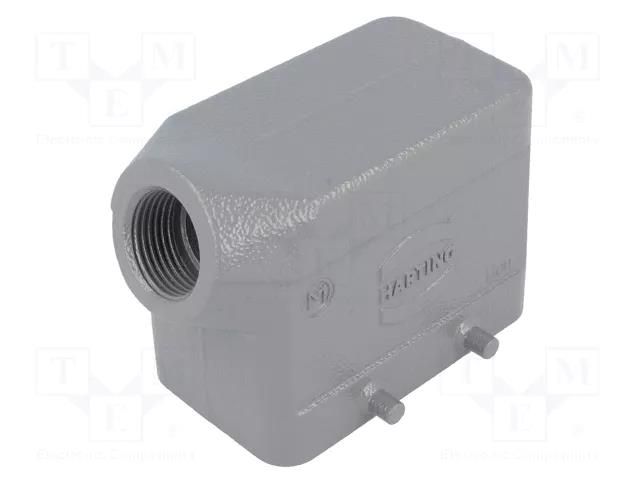 Enclosure for connectors: HDC; size 10B; for cable; Han® B; IP65 HARTING 19300101520