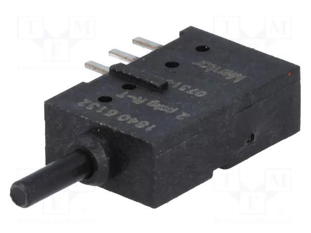 Switch: push-button; Pos: 2; DPDT; 0.5A/60VAC; 0.5A/60VDC; ON-(ON) MENTOR 1840.6132