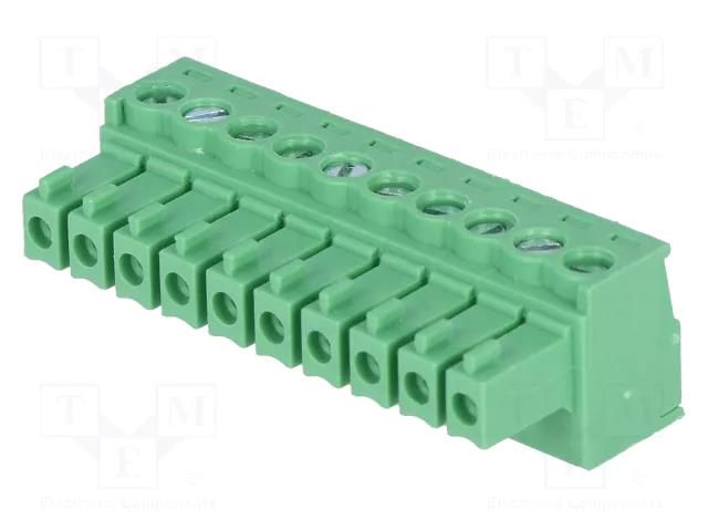 Connector: pluggable terminal block; plug; female; 7A; 250V; green DEGSON ELECTRONICS 15EDGK-3.5/10P