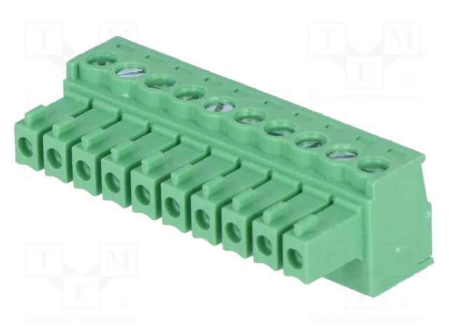 Connector: pluggable terminal block; plug; female; 7A; 250V; green DEGSON ELECTRONICS 15EDGK-3.5/10P