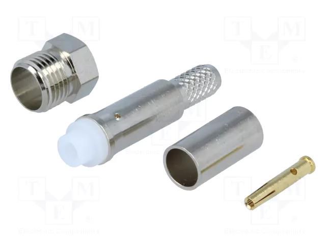 Connector: FME; plug; female; straight; crimped; for cable TE Connectivity 1-1337552-0