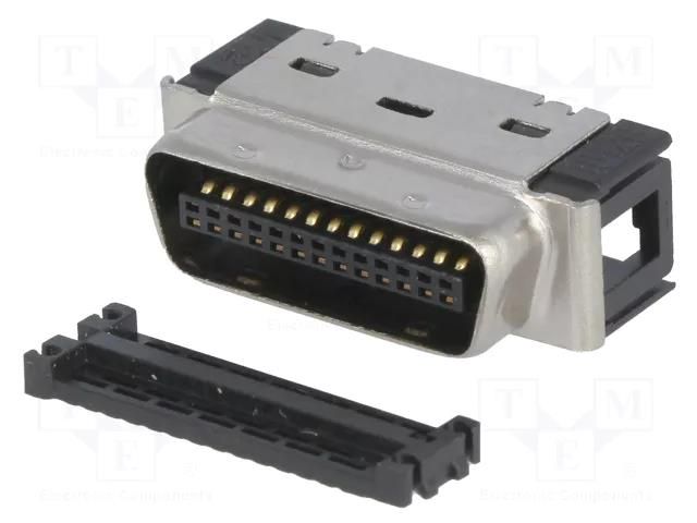 Connector: MDR; PIN: 26; shielded; for cable; polyester; plug; male 3M 10126-6000EL