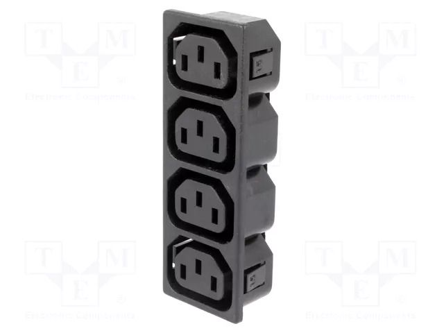 Connector: AC supply; splitter; 10A; 250VAC; C13 (F); IEC 60320 SCHURTER 0909.0021