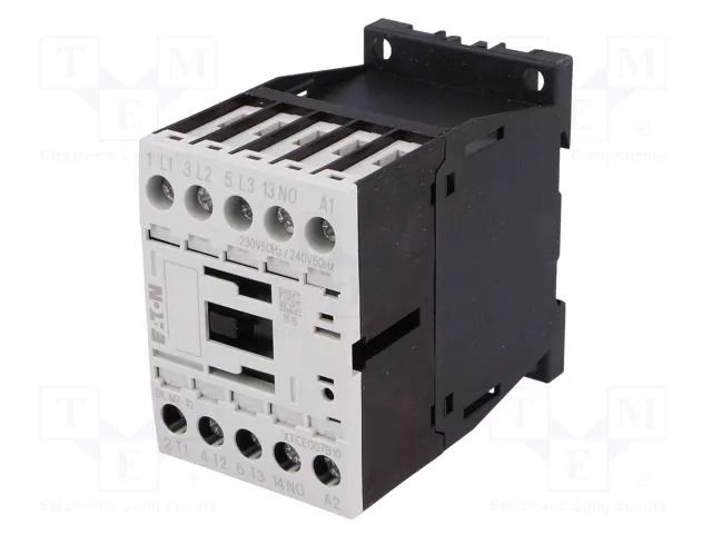Contactor: 3-pole; NO x3; Auxiliary contacts: NO; 230VAC; 7A; DILM7 EATON ELECTRIC DILM7-10-230V