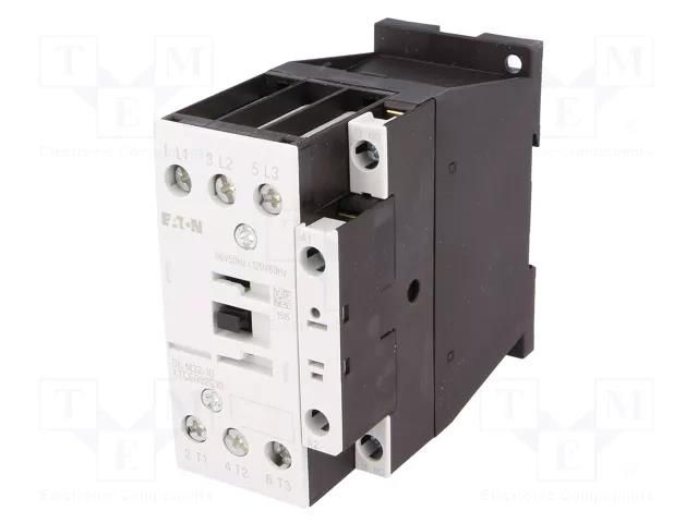 Contactor: 3-pole; NO x3; Auxiliary contacts: NO; 110VAC; 32A EATON ELECTRIC DILM32-10-110V