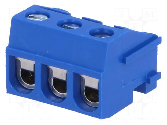 Pluggable terminal block; Contacts ph: 5mm; ways: 3; angled 90° DEGSON ELECTRONICS DG332K5.0-3P12