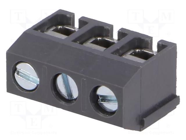 PCB terminal block; angled 90°; 5mm; ways: 3; on PCBs; 1.5mm2; 15A DEGSON ELECTRONICS DG306-5.0-3P11