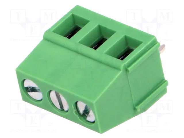 PCB terminal block; angled; 5mm; ways: 3; on PCBs; 2.5mm2; terminal DEGSON ELECTRONICS DG128-5.0-03P14