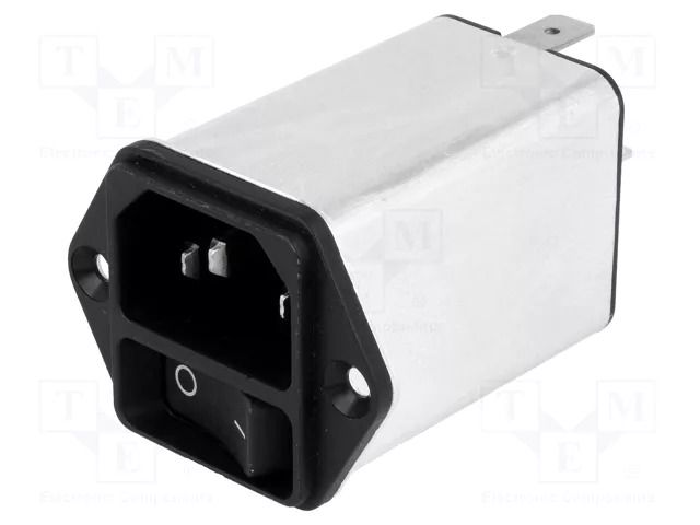 Connector: AC supply; socket; male; 10A; 250VAC; C14 (E); DC12 SCHURTER DC12.5102.001