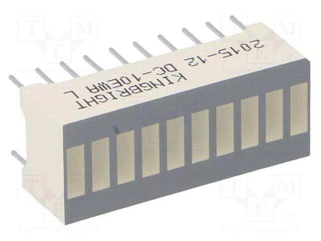 Display: LED; bargraph; red; 2.2÷5.6mcd; 25.4x10.16mm KINGBRIGHT ELECTRONIC DC-10EWA