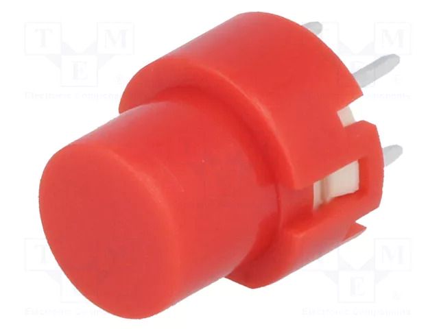 Switch: keypad; Pos: 2; SPST-NO; 0.01A/32VDC; red; THT; Ø12mm; 1.3N C&K D6R-R