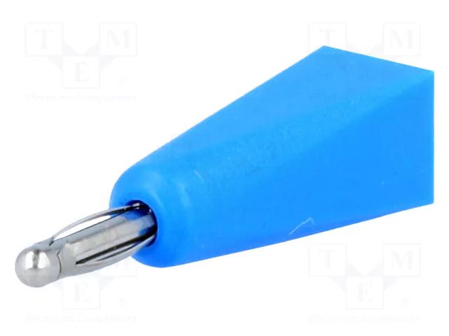 Connector: 2mm banana; plug; 5A; blue; soldered,on cable DONAU ELEKTRONIK D-212