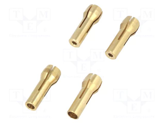 Collets for drill holder; 0.3÷3.2mm; 4pcs. DONAU ELEKTRONIK D-1508