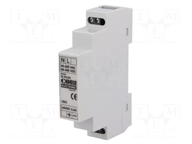Power supply: switching; for DIN rail; 10W; 24VDC; 0.42A; IP20 COBI ELECTRONIC CS-10-24