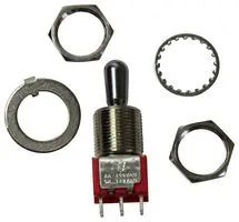 TOGGLE SWITCH, DPDT, 120VAC, 5A, PCB 4-1825139-2