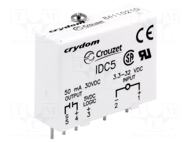 Relay: solid state; Ucntrl: 5÷28VDC; 50mA; max.60VDC; IDC5 CROUZET CROUZET84110210