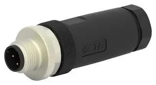 SENSOR CONN, M12, 4POS, PLUG, CABLE T4111502041-000