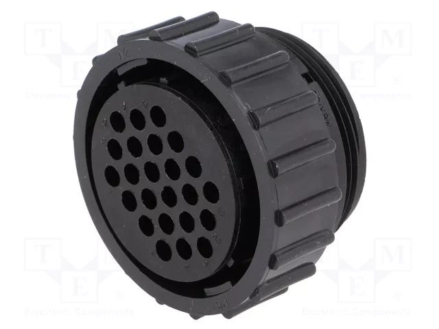 Connector: circular; plug; female; PIN: 24; w/o contacts; for cable TE Connectivity CPC-206837-1