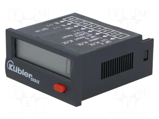 Counter: electronical; LCD; pulses; 99999999; IP65; on panel; CODIX KÜBLER CODIX-LI-3