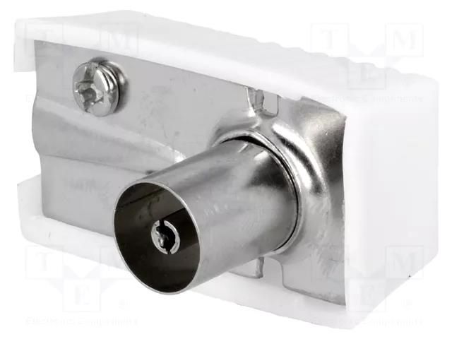 Connector: coaxial 9.5mm (IEC 169-2); plug; female; for cable Goobay COAX-SOCKET