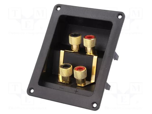 Connector: loudspeaker; terminal; with jumpers; 81x108mm CLIFF CL2151