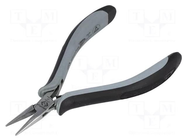 Pliers; smooth gripping surfaces,straight,half-rounded nose C.K CK-3772D120